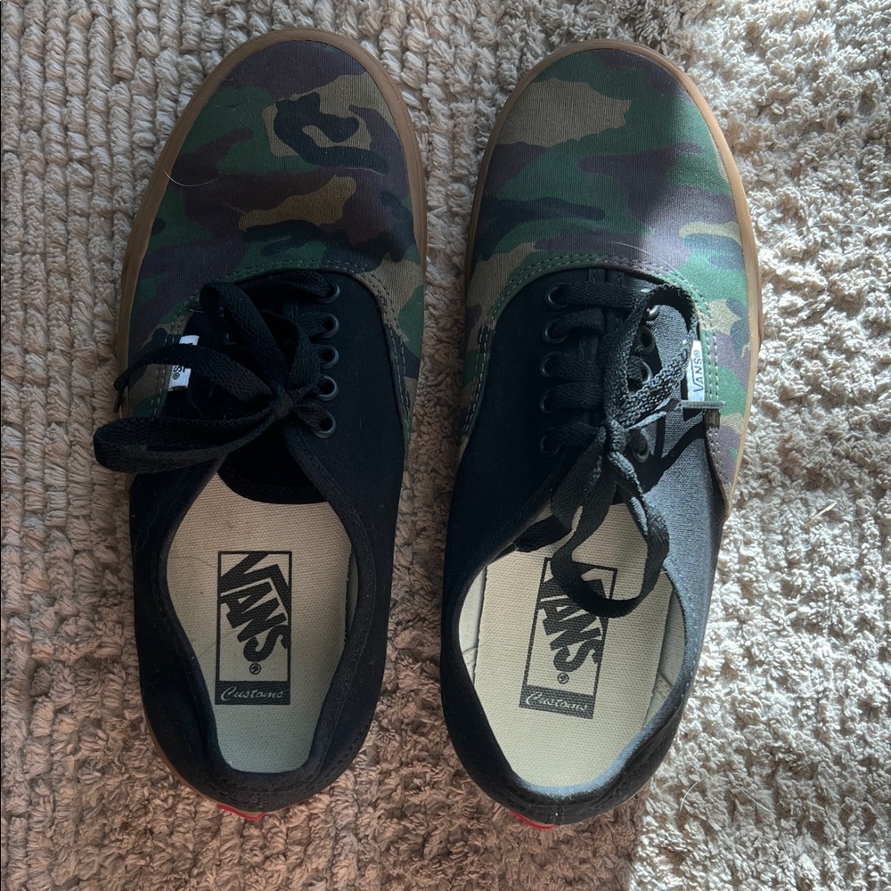 Vans Black and Camouflage Sneakers